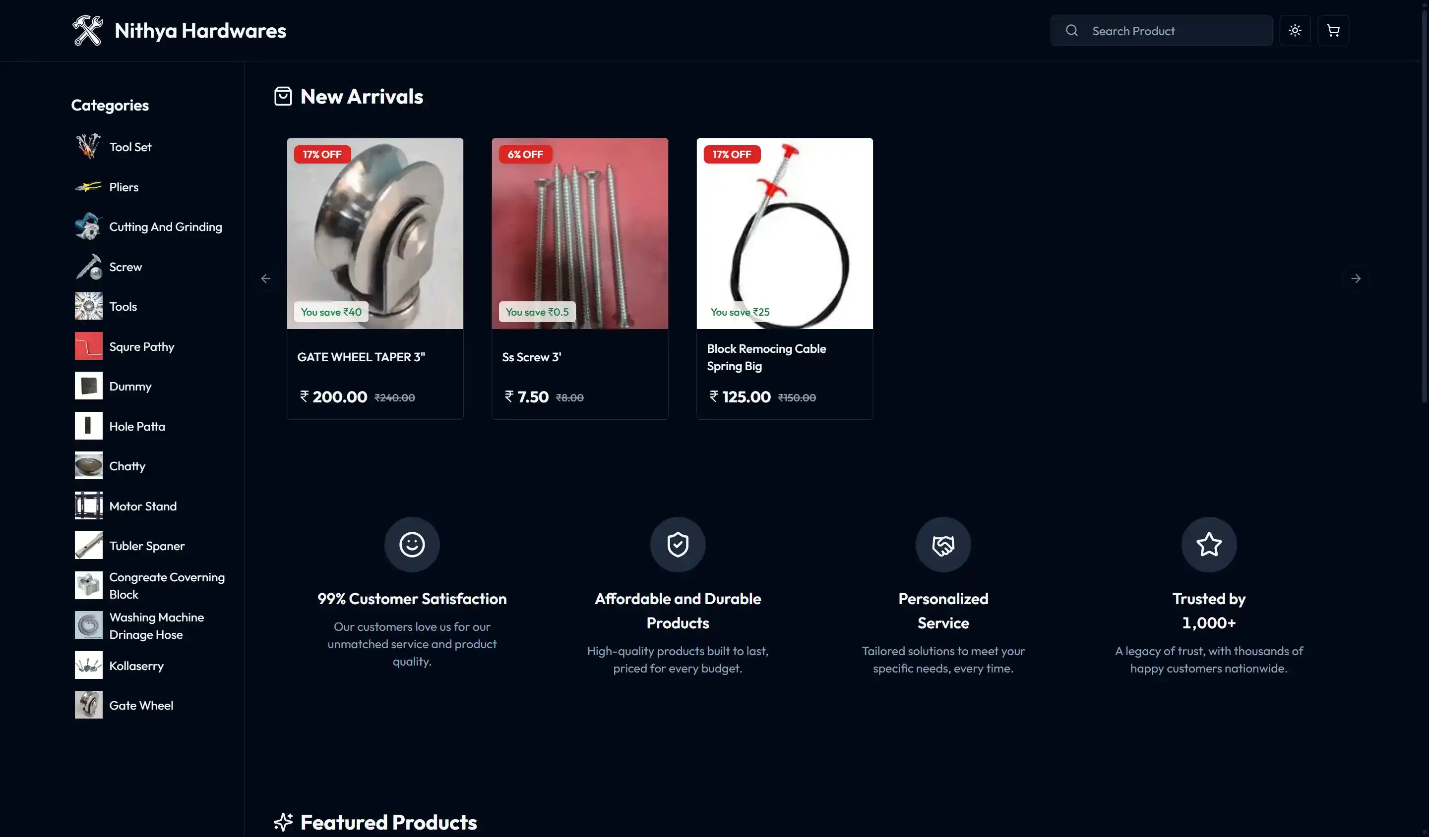 Hardware store commerce platform